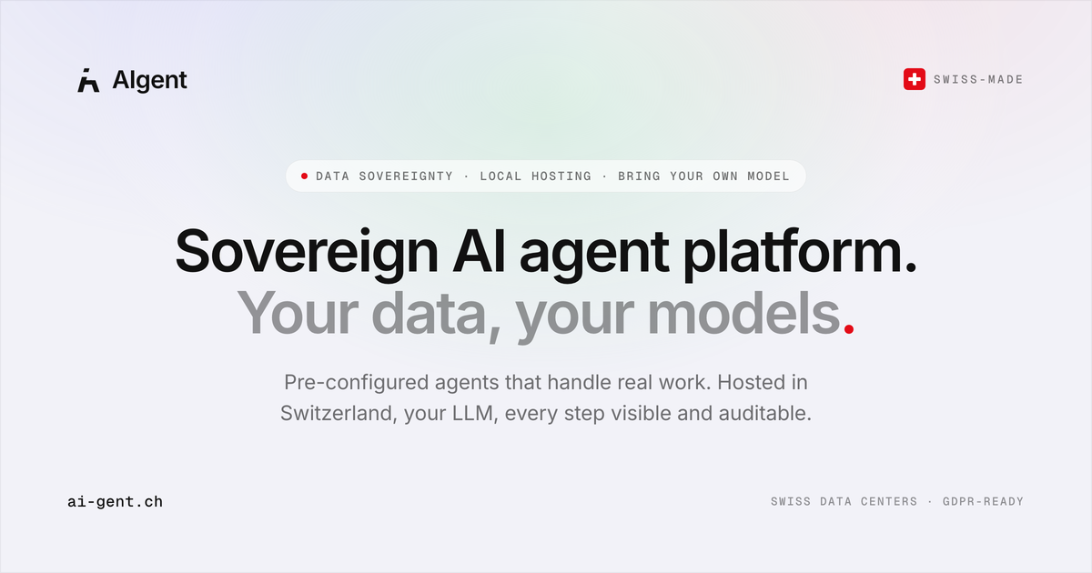 AIgent. Sovereign AI Agent Platform.